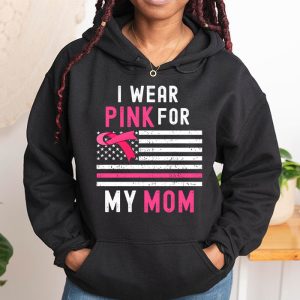 I Wear Pink For My Mom Breast Cancer Awareness Womens Hoodie 1 2