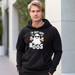 Im Just Here For The Boos Funny Halloween Beer Lovers Drink Hoodie 3