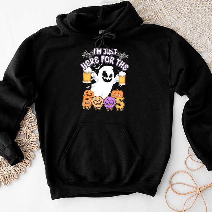 I'm Just Here For The Boos Funny Halloween Beer Lovers Drink Hoodie