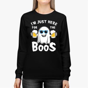 Im Just Here For The Boos Funny Halloween Beer Lovers Drink Longsleeve Tee 2 2