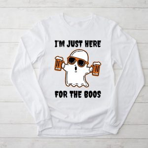 Funny Halloween Shirts I’m Just Here For The Boos Beer Lovers Drink Longsleeve Tee