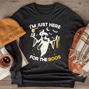 Funny Halloween Shirts I’m Just Here For The Boos Beer Lovers Drink Longsleeve Tee