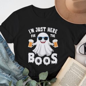 Im Just Here For The Boos Funny Halloween Beer Lovers Drink T Shirt 1