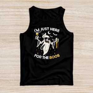Funny Halloween Shirts I’m Just Here For The Boos Beer Lovers Drink Tank Top