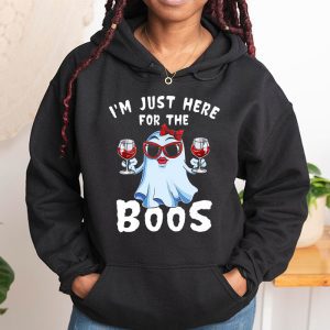 Im Just Here For The Boos Halloween Women Ghost Cute Funny Hoodie 1 3