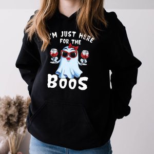 Im Just Here For The Boos Halloween Women Ghost Cute Funny Hoodie 3 3