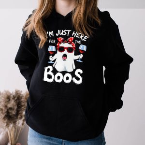 Im Just Here For The Boos Halloween Women Ghost Cute Funny Hoodie 3