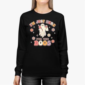 Im Just Here For The Boos Halloween Women Ghost Cute Funny Longsleeve Tee 3 2