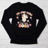 I'm Just Here For The Boos Halloween Women Ghost Cute Funny Longsleeve Tee