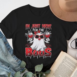 Im Just Here For The Boos Halloween Women Ghost Cute Funny T Shirt 1 1