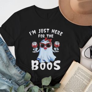 Im Just Here For The Boos Halloween Women Ghost Cute Funny T Shirt 1 3