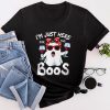 I'm Just Here For The Boos Halloween Women Ghost Cute Funny T-Shirt