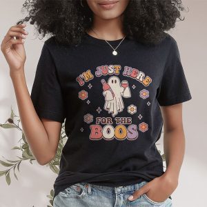 Im Just Here For The Boos Halloween Women Ghost Cute Funny T Shirt 2 2