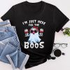 I'm Just Here For The Boos Halloween Women Ghost Cute Funny T-Shirt