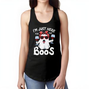 Im Just Here For The Boos Halloween Women Ghost Cute Funny Tank Top 1