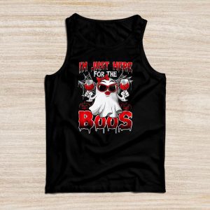 Funny Halloween Shirts I’m Just Here For The Boos Ghost Cute Tank Top