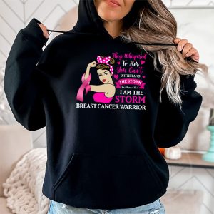 Im The Storm Strong Women Breast Cancer Warrior Pink Ribbon Hoodie 2 1