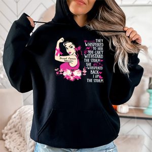 Im The Storm Strong Women Breast Cancer Warrior Pink Ribbon Hoodie 2 4