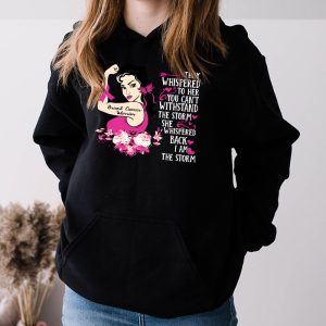 Im The Storm Strong Women Breast Cancer Warrior Pink Ribbon Hoodie 3 4