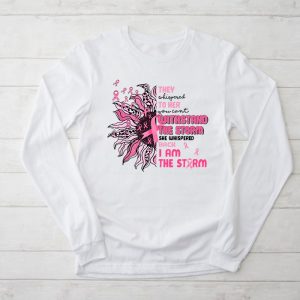 Im The Storm Warrior Pink Ribbon Women Breast Cancer Longsleeve Tee 2 1