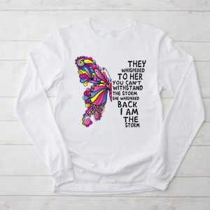 Im The Storm Warrior Pink Ribbon Women Breast Cancer Longsleeve Tee 2 2