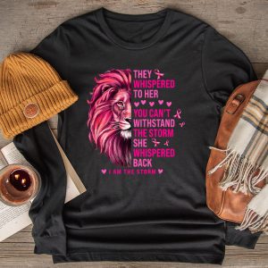 Im The Storm Warrior Pink Ribbon Women Breast Cancer Longsleeve Tee 2