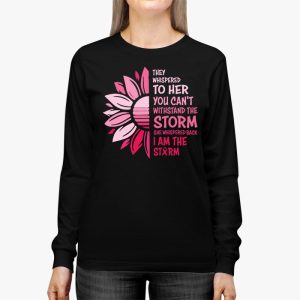 Im The Storm Warrior Pink Ribbon Women Breast Cancer Longsleeve Tee 3 3