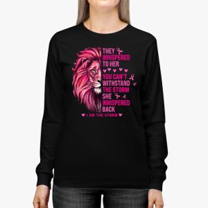 Im The Storm Warrior Pink Ribbon Women Breast Cancer Longsleeve Tee 3