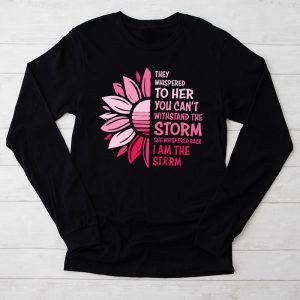 I'm The Storm Warrior Pink Ribbon Women Breast Cancer Longsleeve Tee