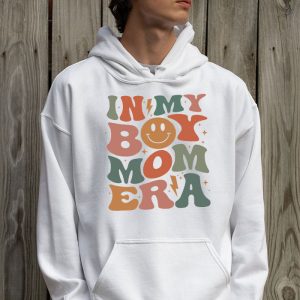 In My Boy Mom Era on back Hoodie 1