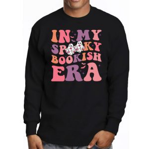 In My Spooky Boooookish Era Ghost Reading Books Halloween Longsleeve Tee 3 4