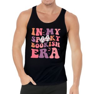 In My Spooky Boooookish Era Ghost Reading Books Halloween Tank Top 3 4