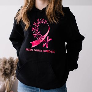 In October We Wear Pink Breast Cancer Awareness Dragonfly Hoodie 3 1
