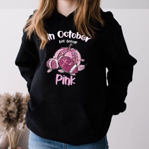 In October We Wear Pink Football Breast Cancer Awareness Hoodie 3 2