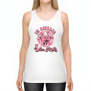 In October We Wear Pink Groovy Breast Cancer Shirt for Women Tank Top 2 2