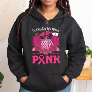 In October We Wear Pink Pumpkin Breast Cancer Awareness Hoodie 1 1