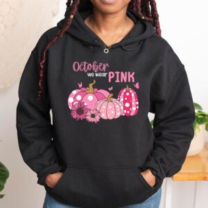 In October We Wear Pink Pumpkin Breast Cancer Awareness Hoodie 1 3