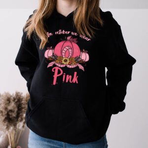 In October We Wear Pink Pumpkin Breast Cancer Awareness Hoodie 3