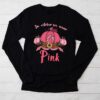 In October We Wear Pink Pumpkin Breast Cancer Awareness Longsleeve Tee