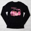 In October We Wear Pink Pumpkin Breast Cancer Awareness Longsleeve Tee