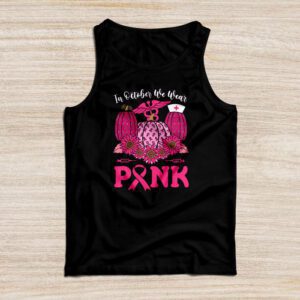 Pumpkin Breast Cancer Shirts In October We Wear Pink Tank Top