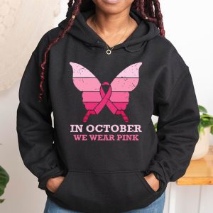 In October We Wear Pink Ribbon Breast Cancer Awareness Hoodie 1 4