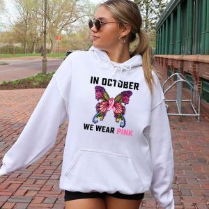 In October We Wear Pink Ribbon Breast Cancer Awareness Hoodie 2 2