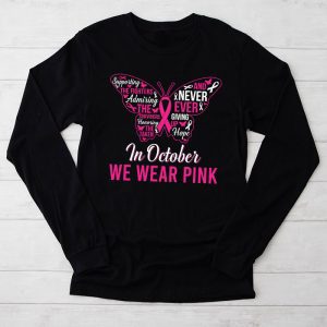 Breast Cancer Awareness Shirts In October We Wear Pink Ribbon Special Longsleeve Tee