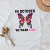 In October We Wear Pink Ribbon Breast Cancer Awareness Longsleeve Tee