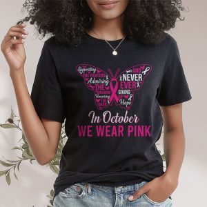 In October We Wear Pink Ribbon Breast Cancer Awareness T Shirt 2 1