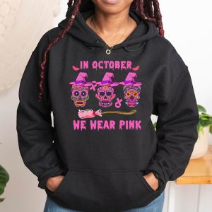 In October We Wear Pink Sugar Skull Hoodie Breast Cancer Hoodie 1 3