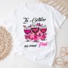 In October We Wear Pink Wine Glasses Breast Cancer T-Shirt