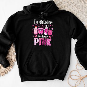 In October we Wear Pink Breast Cancer Leopard Dentist Dental Hoodie