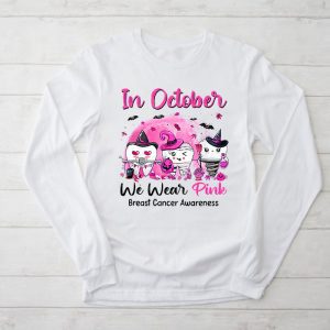 In October we Wear Pink Breast Cancer Leopard Dentist Dental Longsleeve Tee